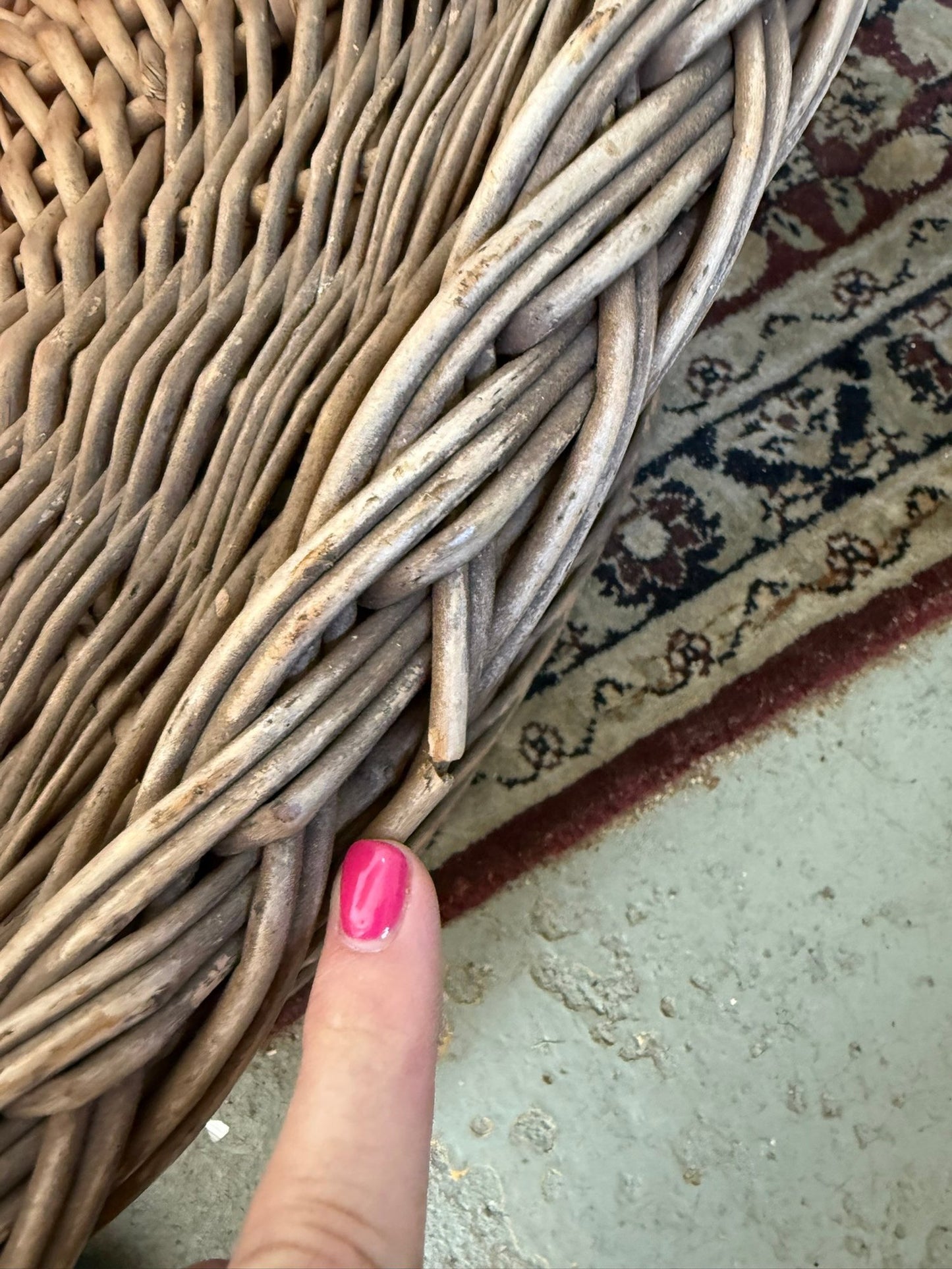 Pair of Vintage Egg Shaped Wicker Bucket/Scoop Chairs