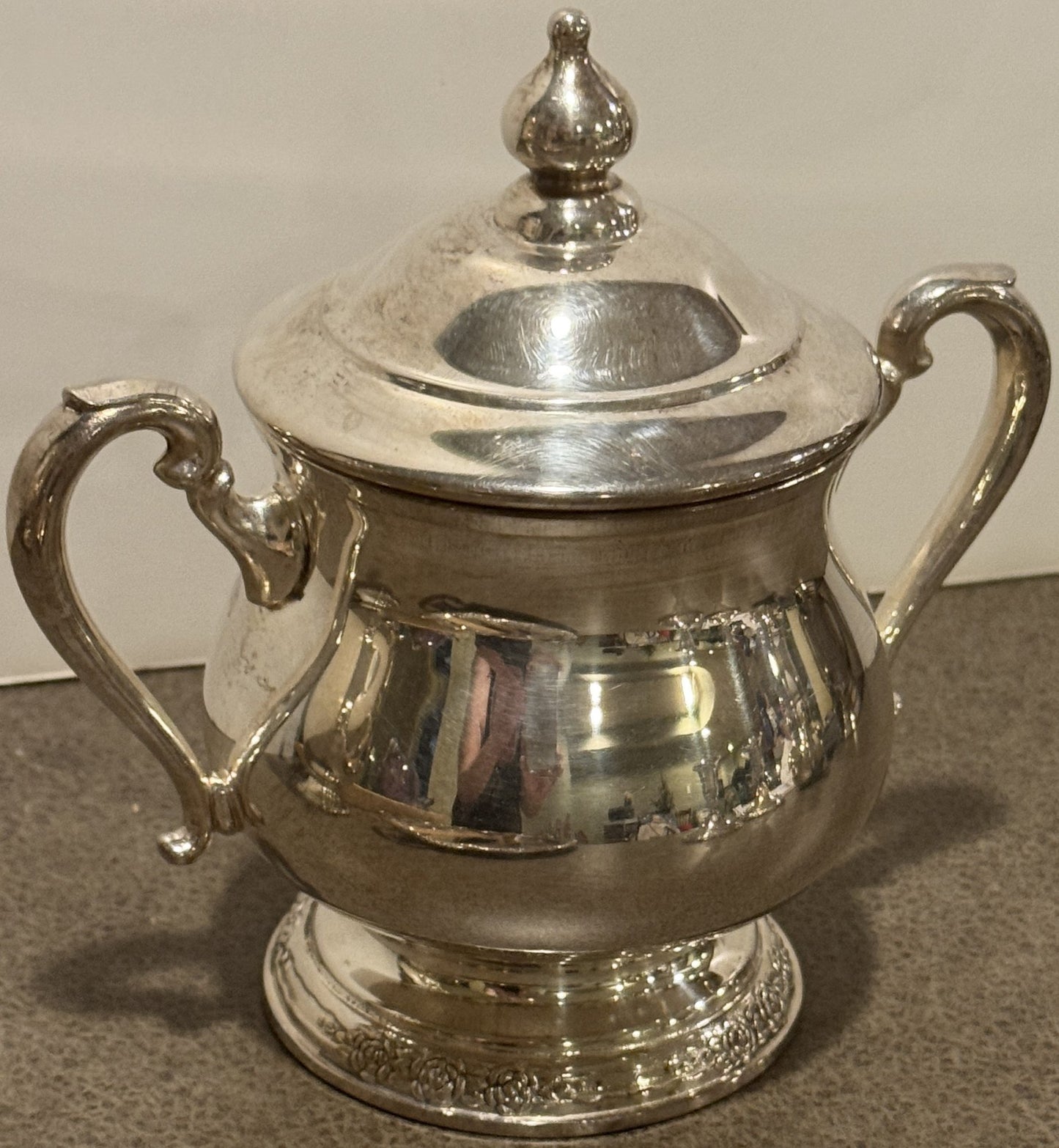 Vintage Camille Silverplate Tea/Coffee Items With Tray & Candle Sticks Holders