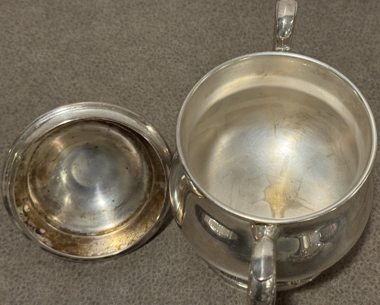 Vintage Camille Silverplate Tea/Coffee Items With Tray & Candle Sticks Holders