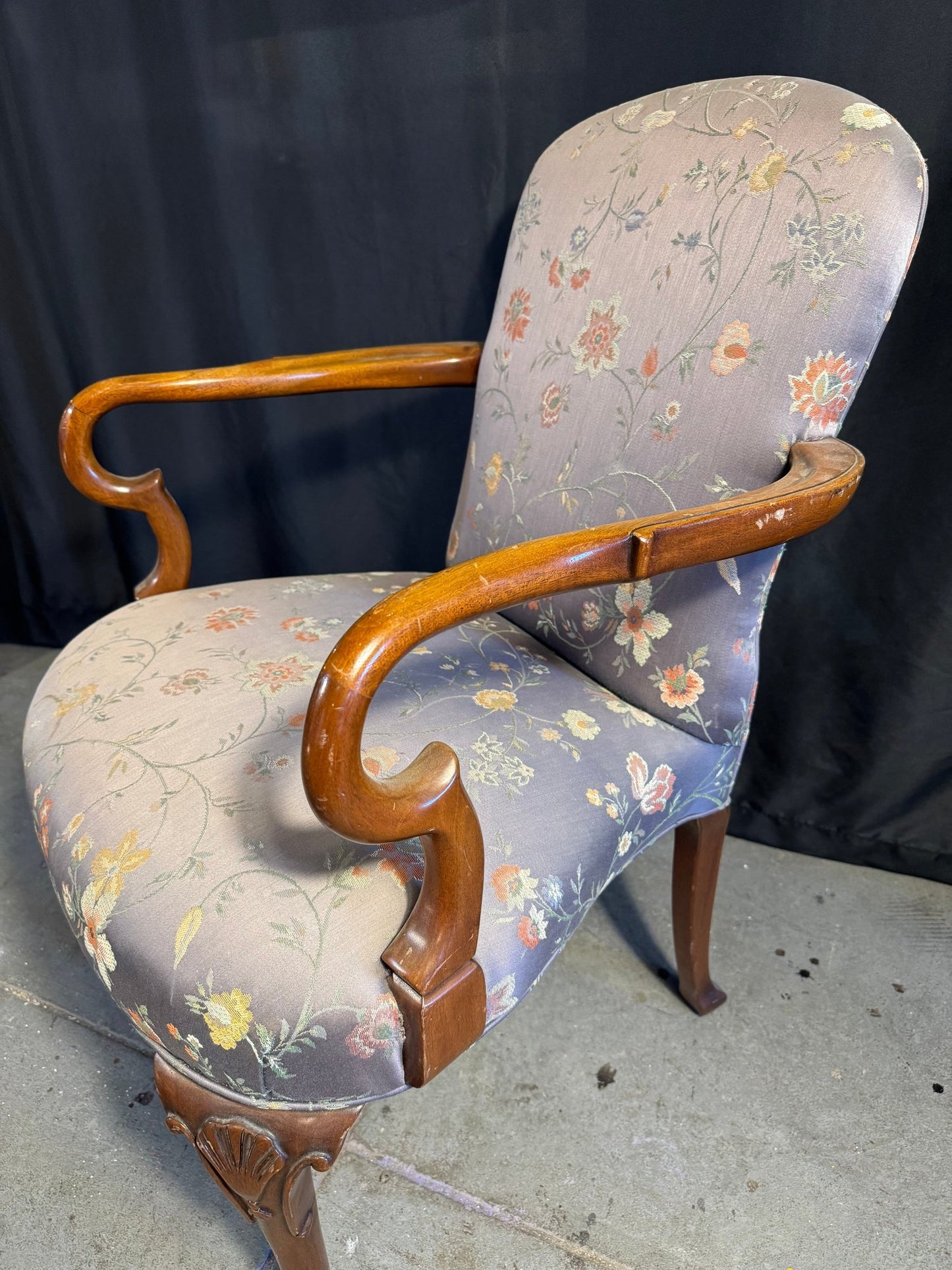 20th Century Southwood Mahogany Chippendale Revival Armchair – Made in North Carolina