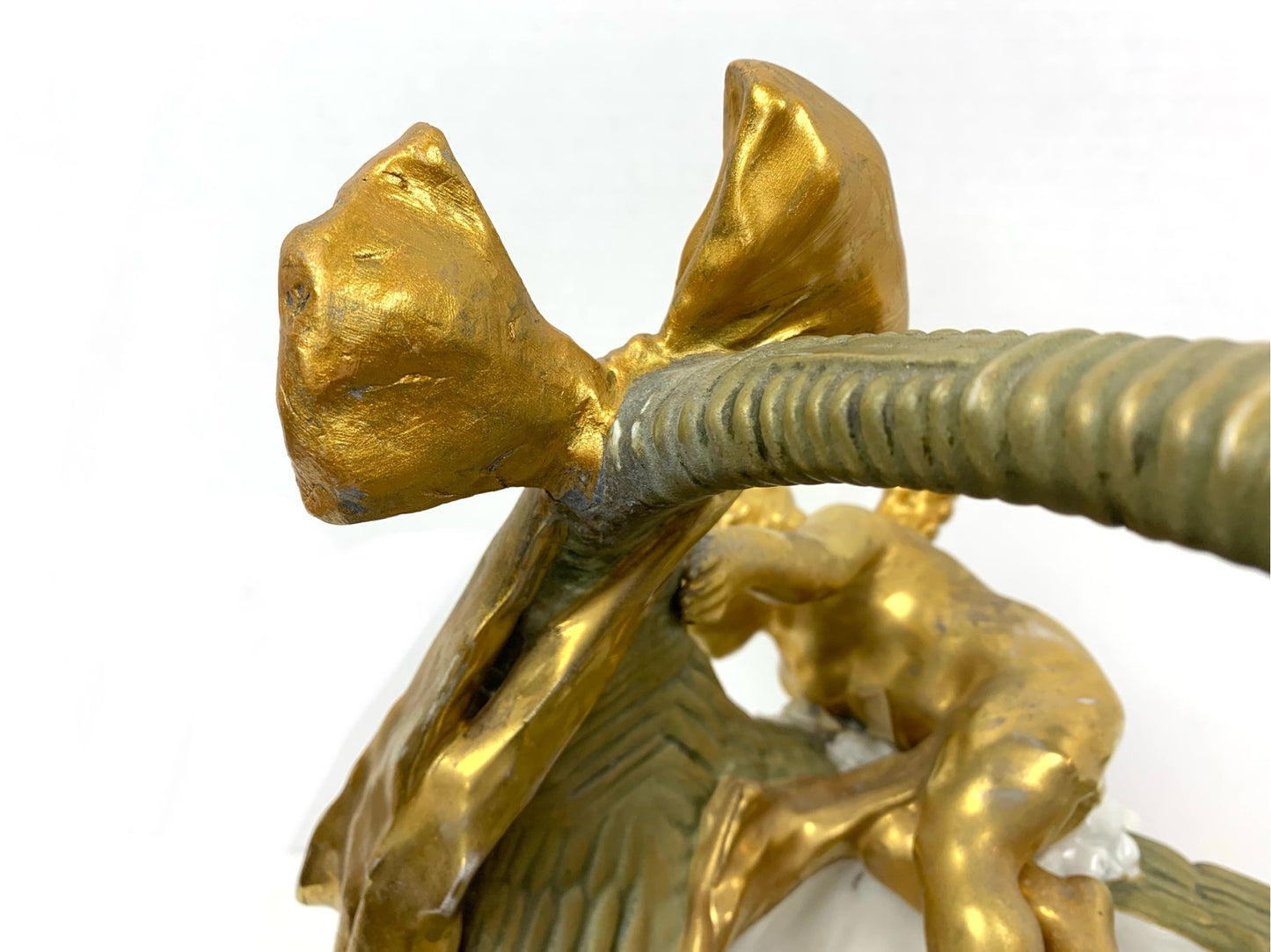 Imperial Amphora Turn Porcelain Cherub Basket With Cascading Rosettes, Circa 1890–1900