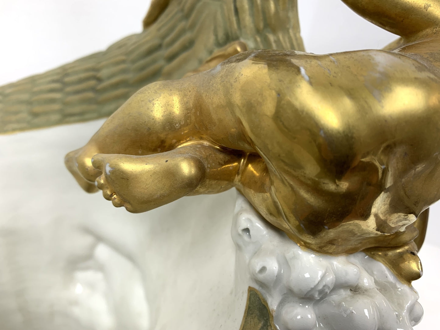 Imperial Amphora Turn Porcelain Cherub Basket With Cascading Rosettes, Circa 1890–1900