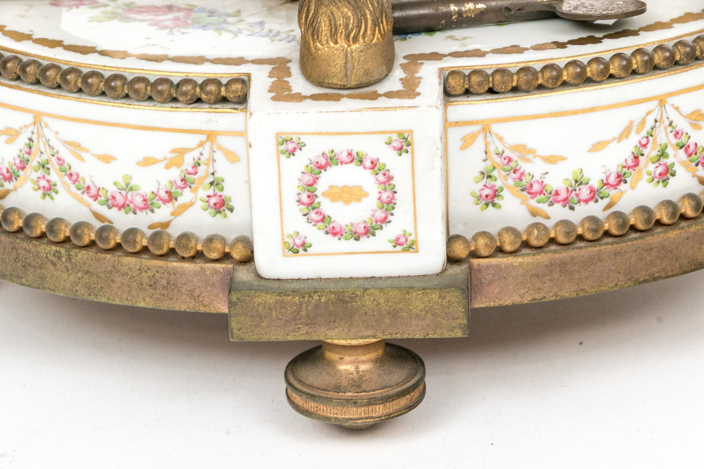 Antique French Louis XVI Sèvres-Style Porcelain & Gilt Bronze Mantel Clock — Signed Theodore B. Starr, New York, c. 1880–1900