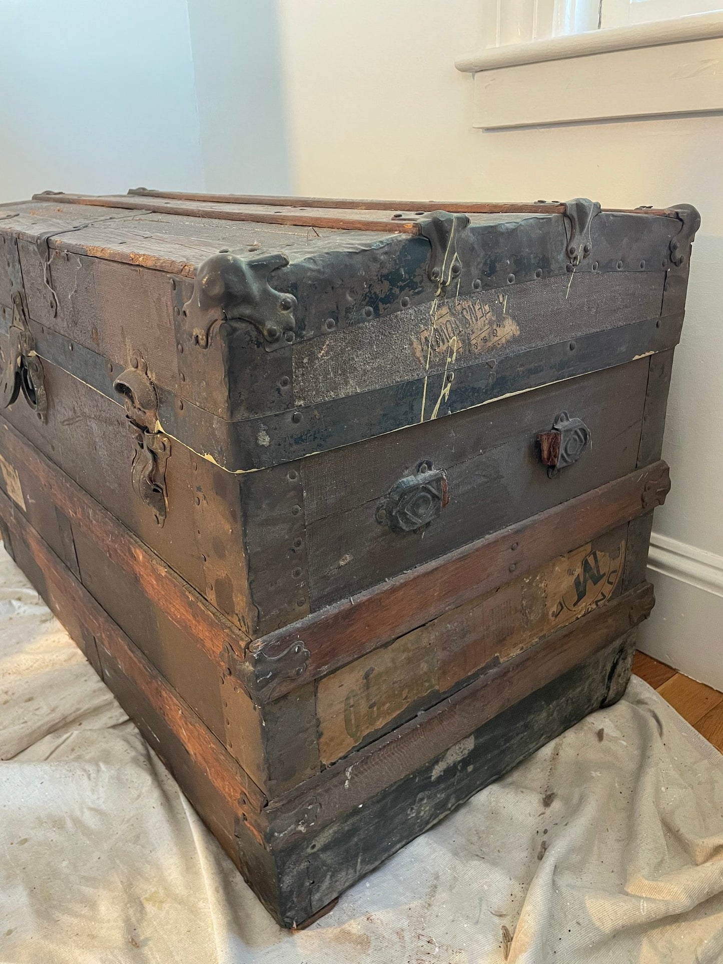 Early 20th Century Cunard Line Steamer Trunk