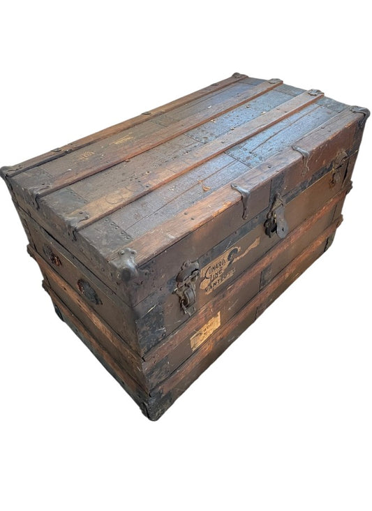 Early 20th Century Cunard Line Steamer Trunk