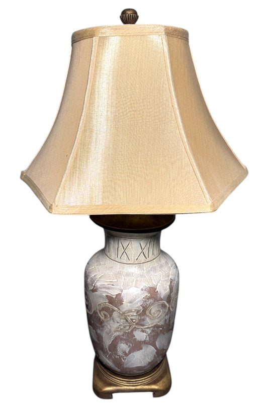 Gilded Urn Style Pottery Table Lamp