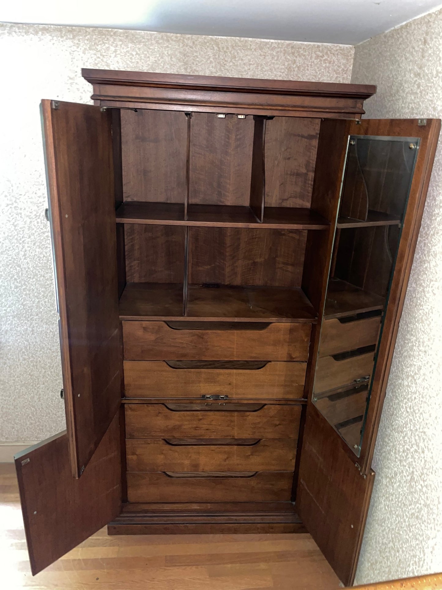Drexel Heritage Solid Wood Two-Door Armoire with Drawers