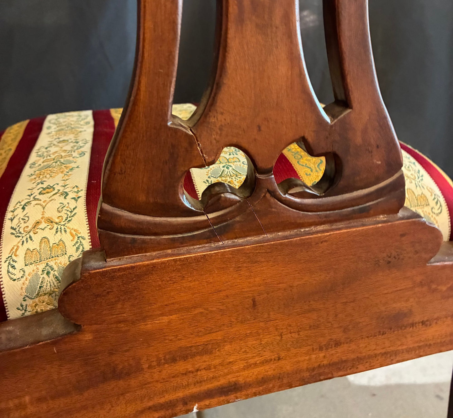 1950s Chippendale Revival Mahogany Hand-Carved Side Chair with Ball-and-Claw Feet
