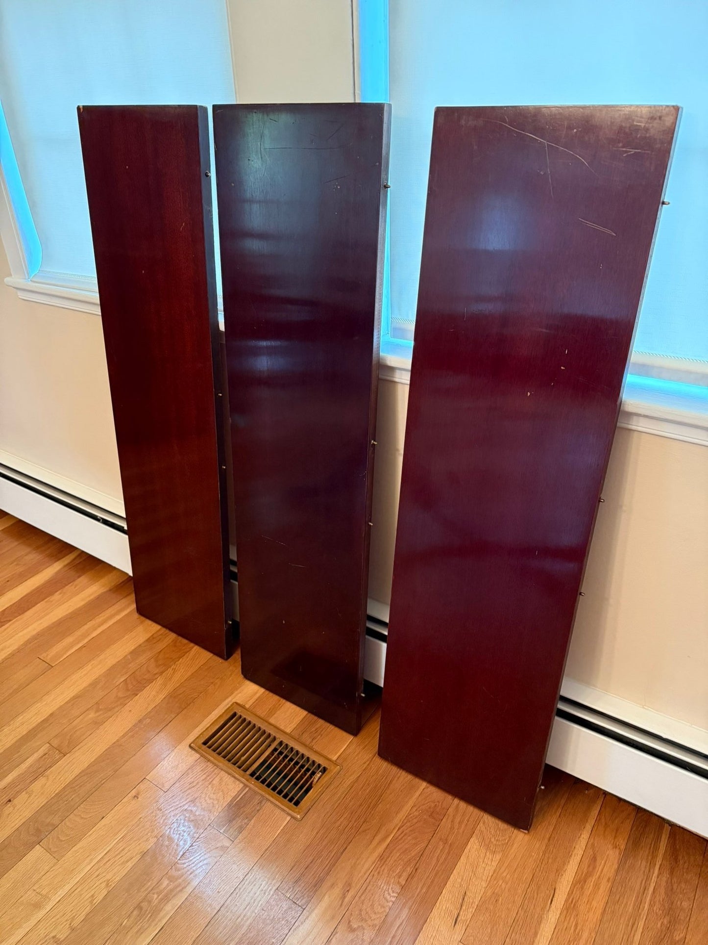 Mahogany Double-Pedestal Dining Table with 3 Leaves & Custom Pads