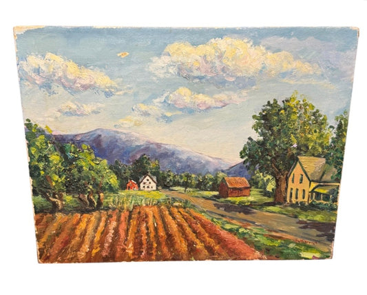 Ruth Wierenga Signed Countryside Landscape – Original Oil Painting, 18″ × 14″ (Unframed)