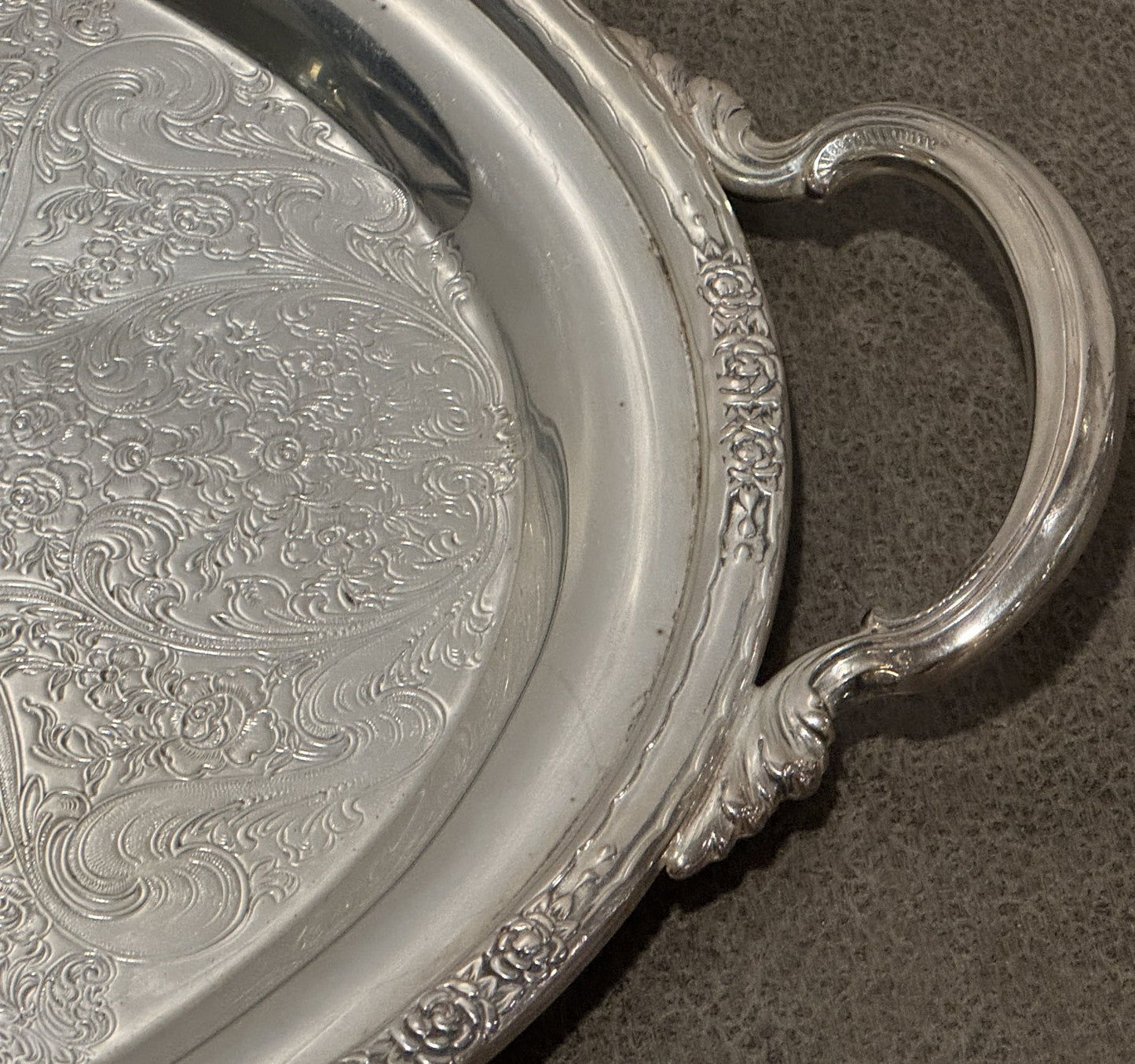 Vintage Camille Silverplate Tea/Coffee Items With Tray & Candle Sticks Holders
