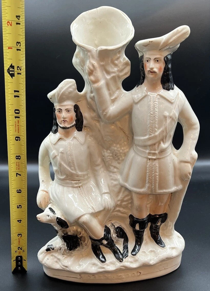 Antique 19th Century Staffordshire Robin Hood Spill Vase Figurine