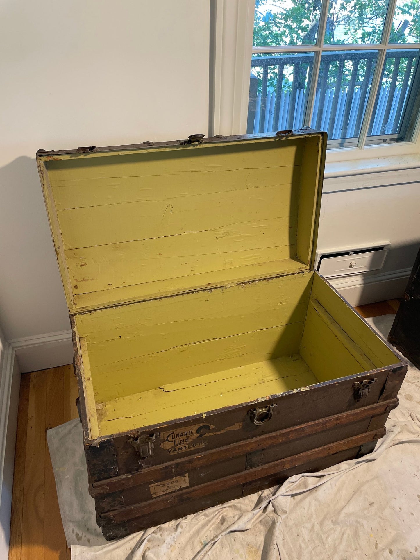 Early 20th Century Cunard Line Steamer Trunk