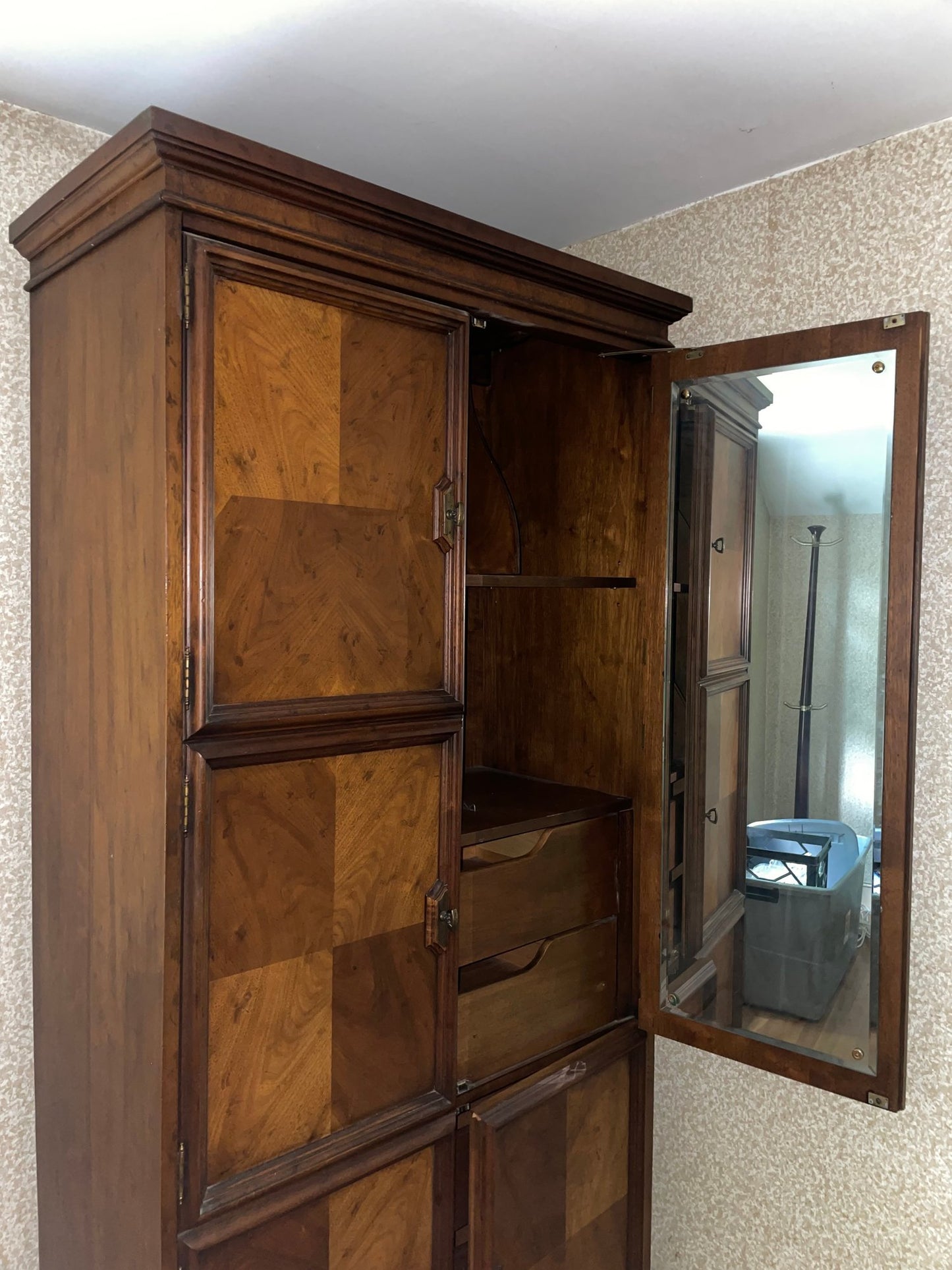 Drexel Heritage Solid Wood Two-Door Armoire with Drawers