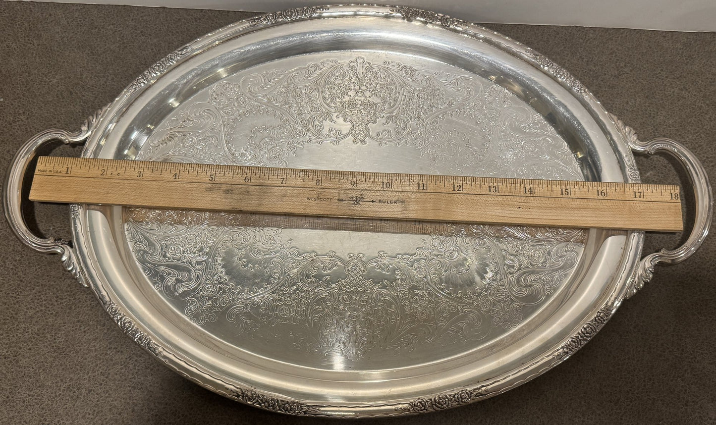 Vintage Camille Silverplate Tea/Coffee Items With Tray & Candle Sticks Holders