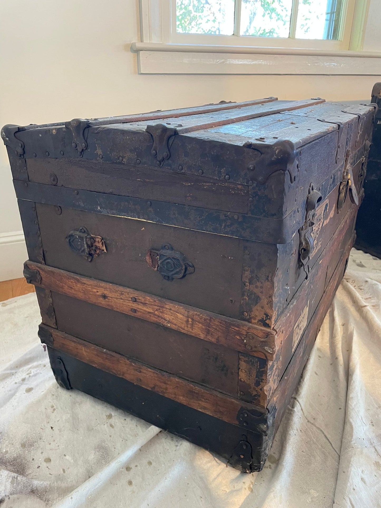 Early 20th Century Cunard Line Steamer Trunk