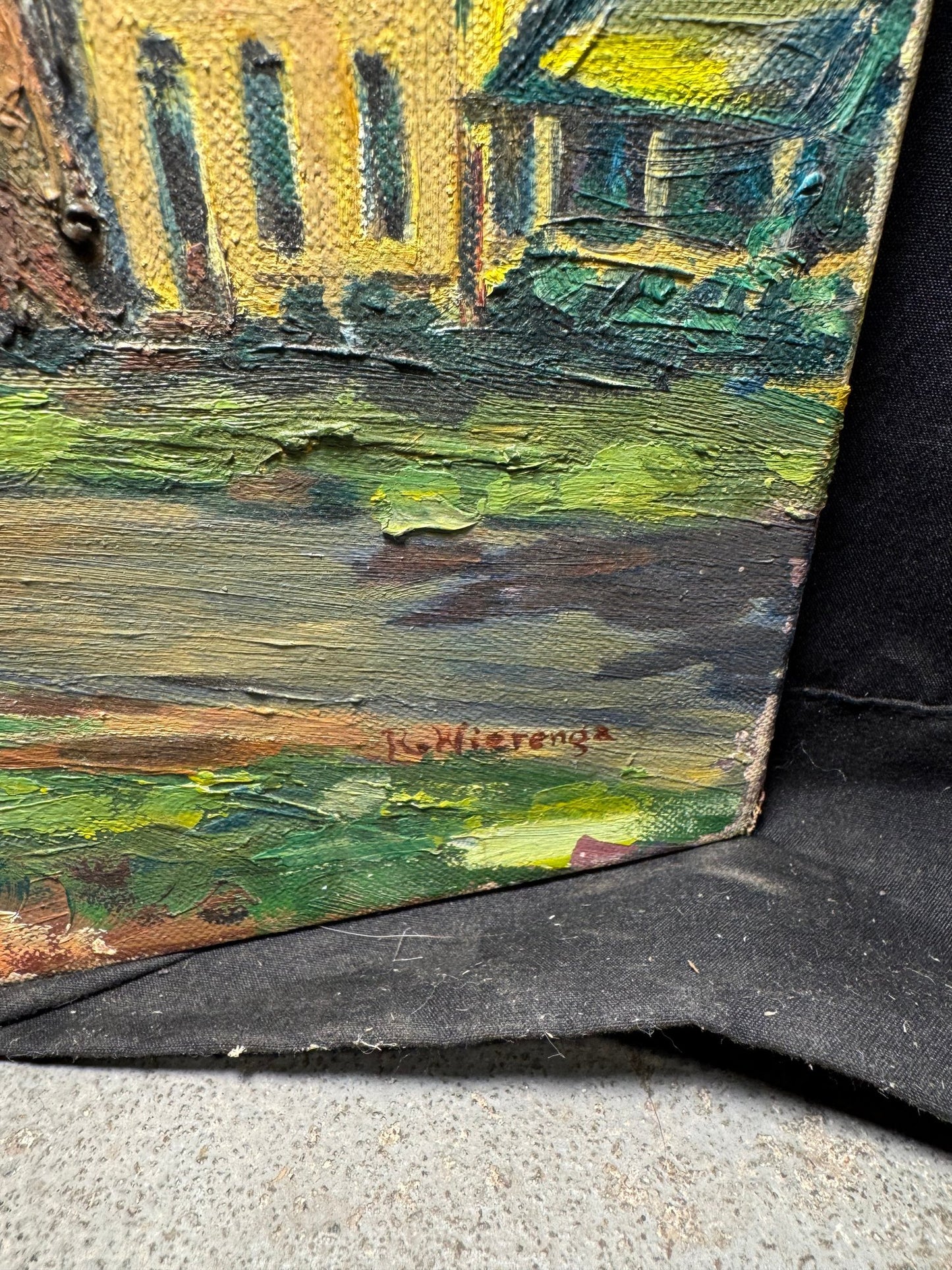 Ruth Wierenga Signed Countryside Landscape – Original Oil Painting, 18″ × 14″ (Unframed)