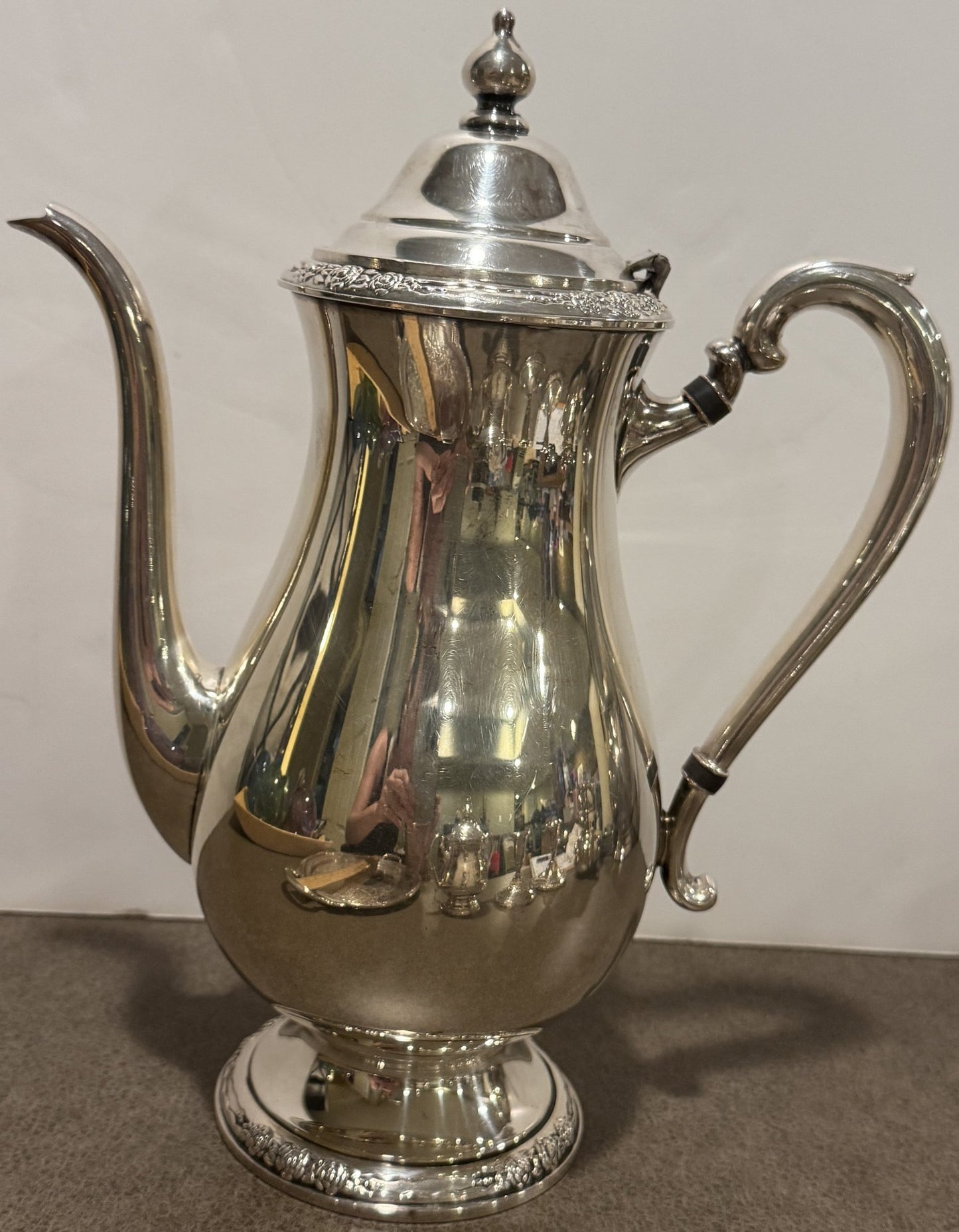 Vintage Camille Silverplate Tea/Coffee Items With Tray & Candle Sticks Holders